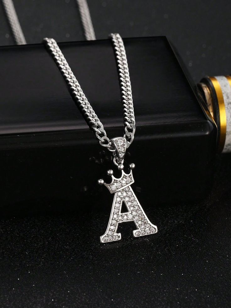 Fashion Letters A-Z Necklace for Women Men Stainless Steel High Quality English Alphabe Necklace