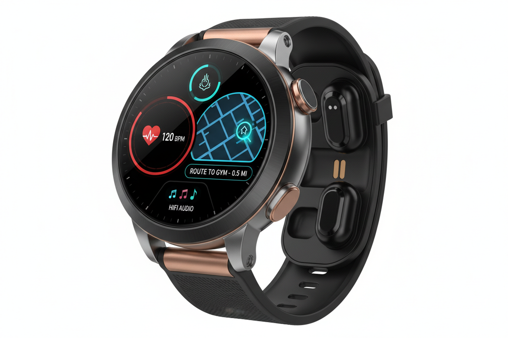 2025 New Smart Watch TWS 2-in-1 Bluetooth Earphones HIFI Sound Quality GPS Heart Rate Bluetooth Call For Men Women Smartwatches