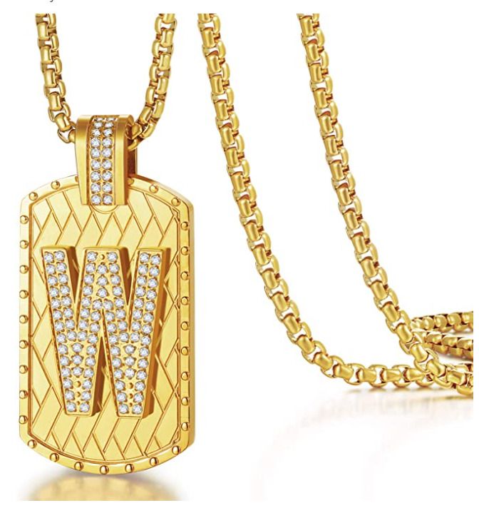 Fashion Letters A-Z Necklace for Women Men Stainless Steel High Quality English Alphabe Necklace