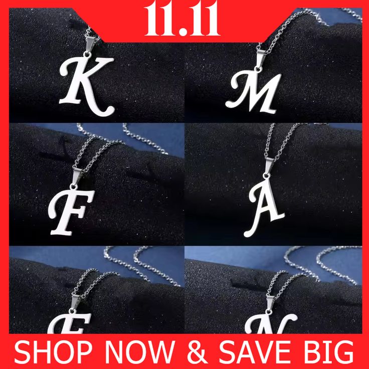 Fashion Letters A-Z Necklace for Women Men Stainless Steel High Quality English Alphabe Necklace