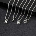 Fashion Letters A-Z Necklace for Women Men Stainless Steel High Quality English Alphabe Necklace