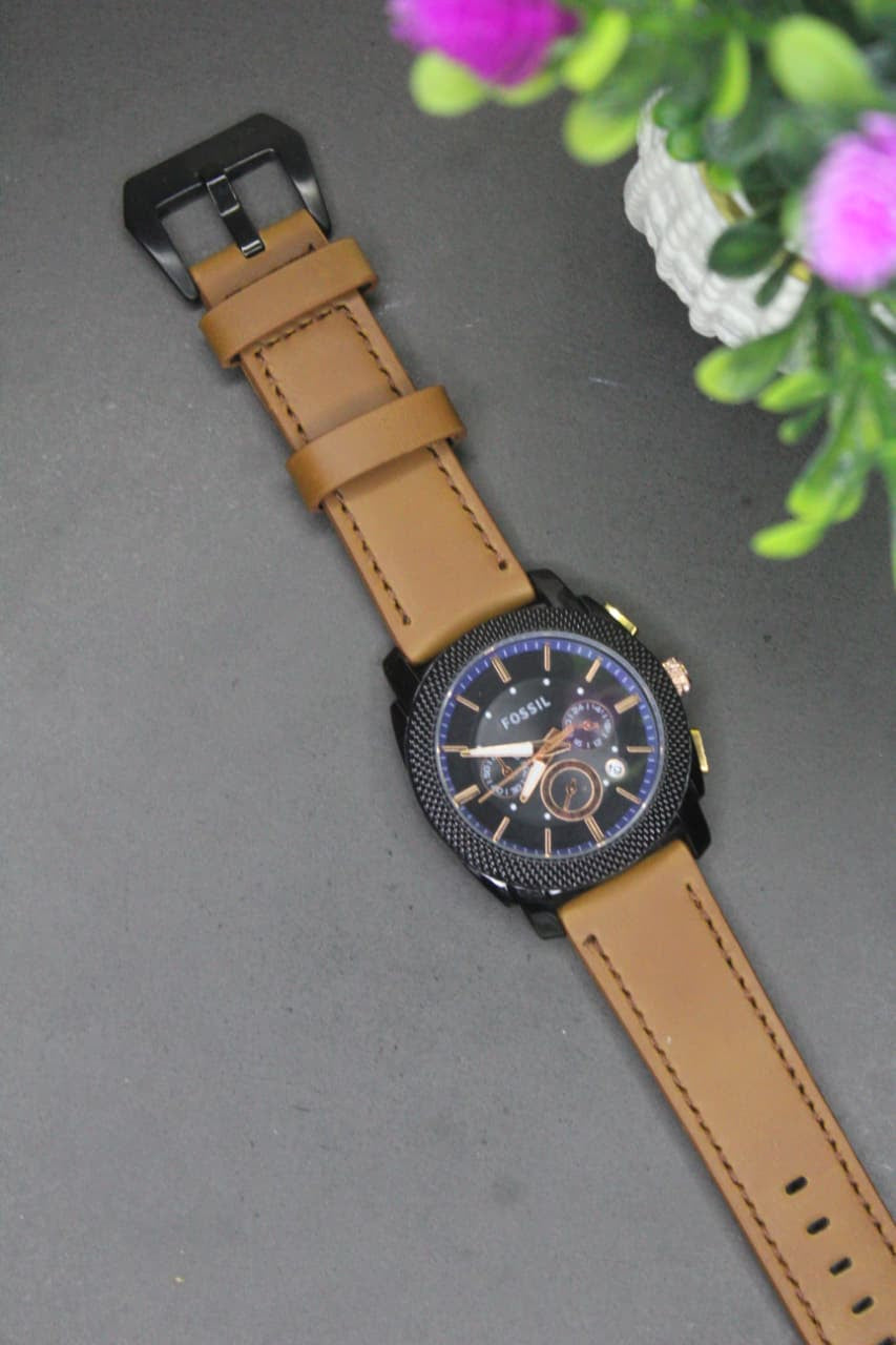 Fossil EDI-Cas Chronograph Watch - Stainless Steel Dial Case