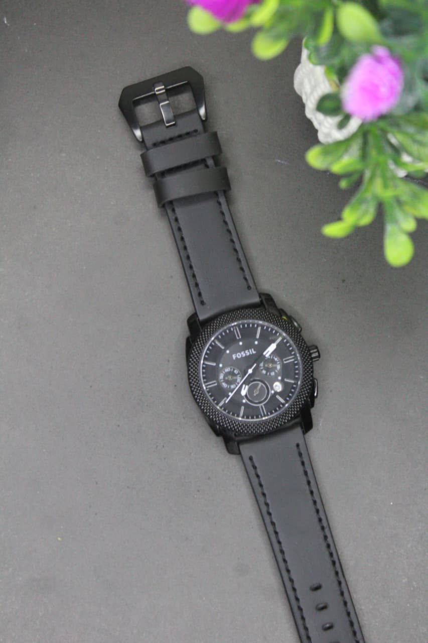 Fossil EDI-Cas Chronograph Watch - Stainless Steel Dial Case