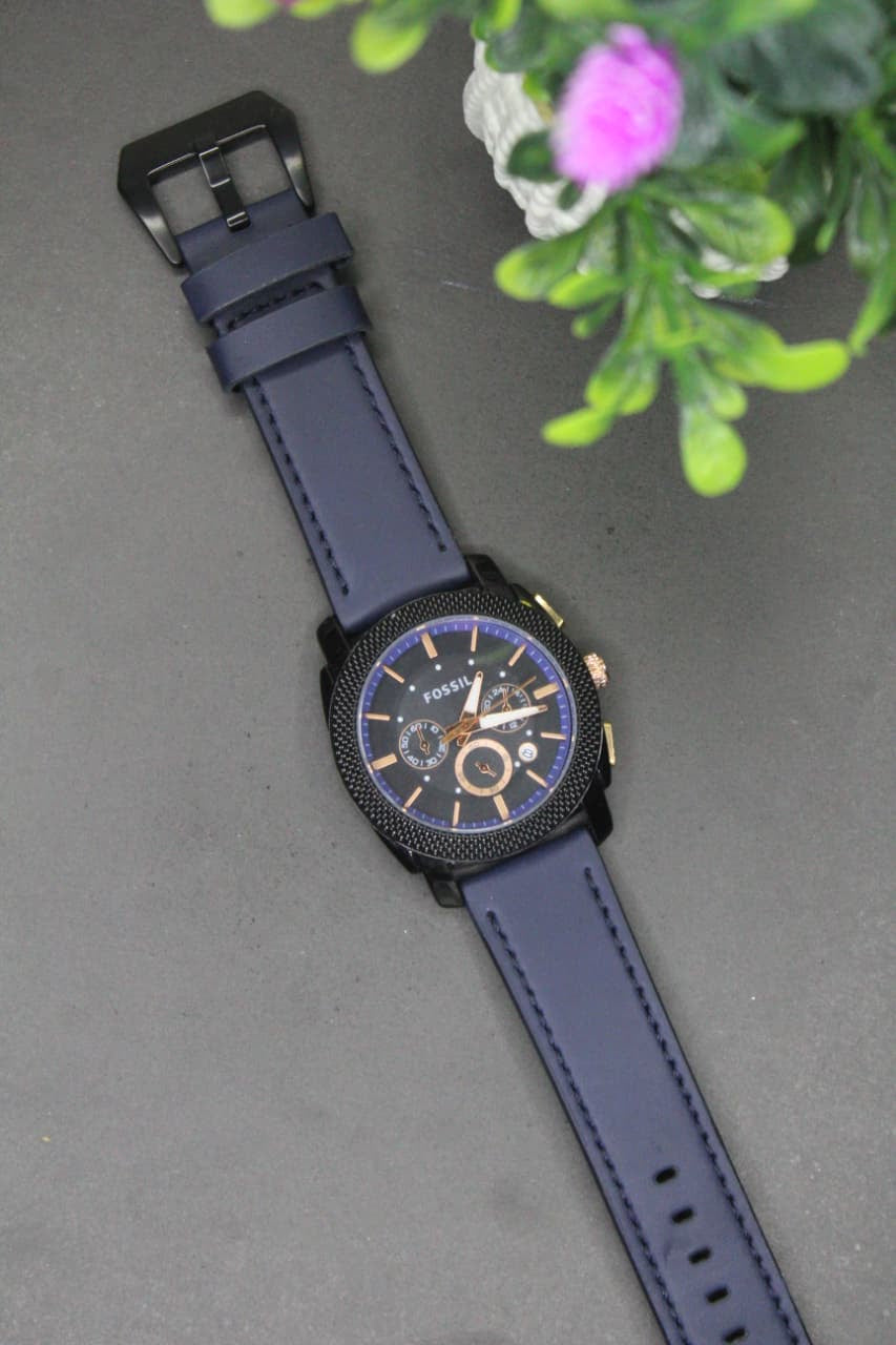 Fossil EDI-Cas Chronograph Watch - Stainless Steel Dial Case