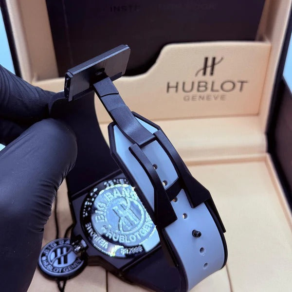 Hublot Mafia diamond cut with gray silicon strap