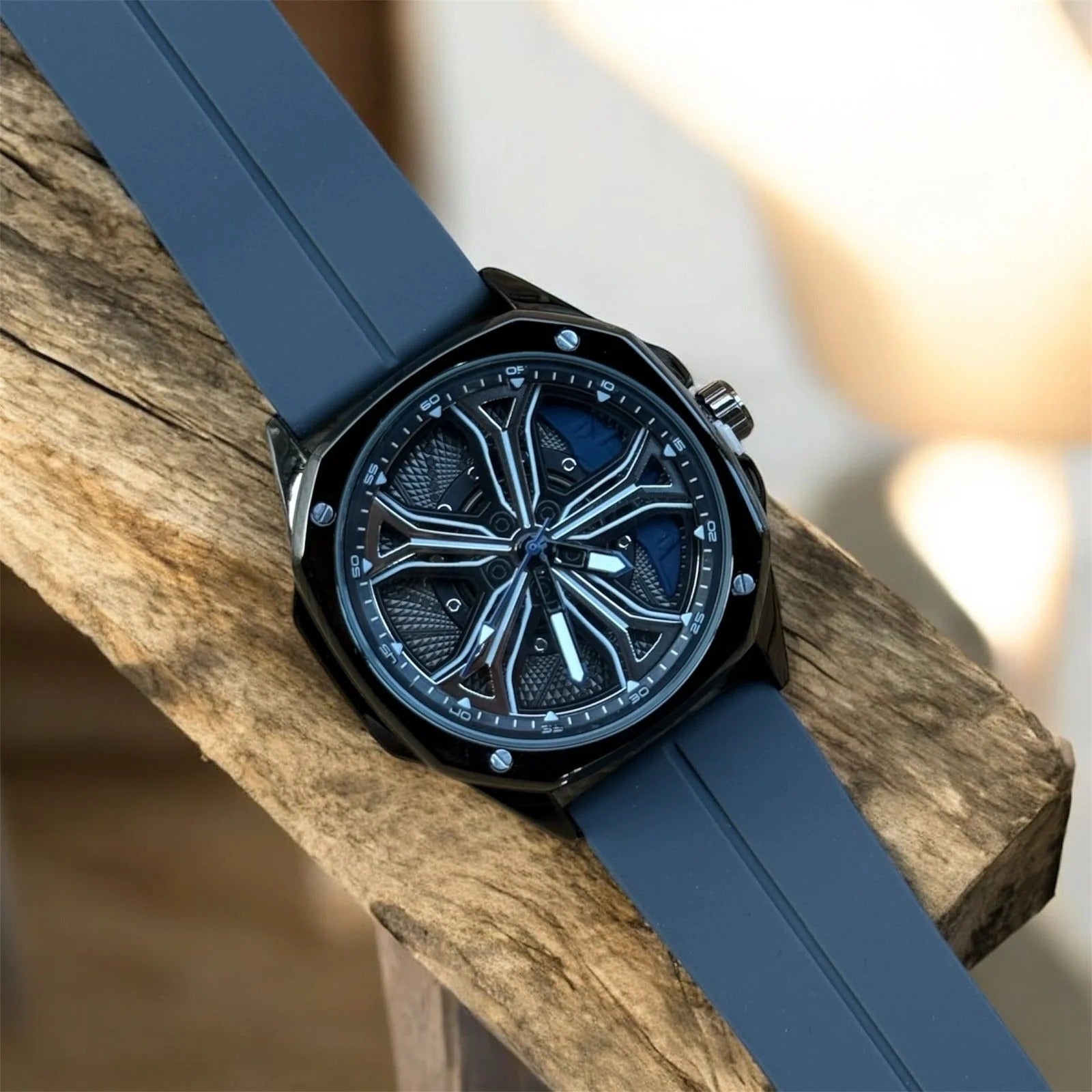 Kegio Spinner Dial Watch - Silicon Straps with Magnetic Lock