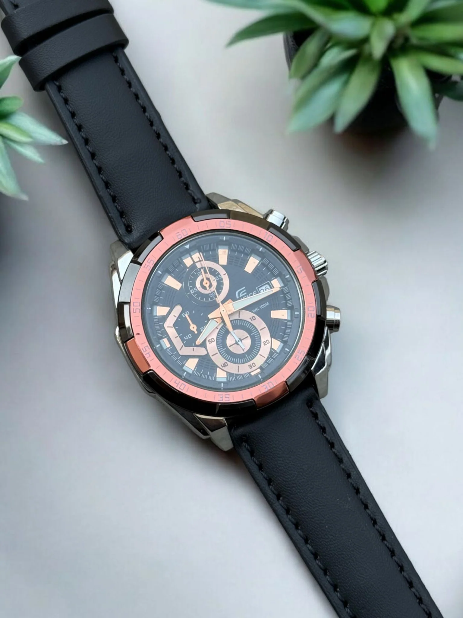 EDI-Cas Chronograph Watch - Stainless Steel Dial Case