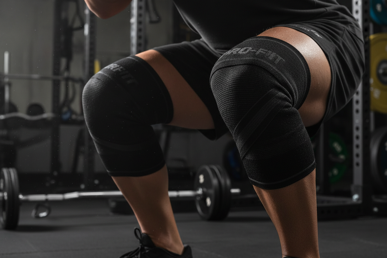  PC Knee Wraps Men Fitness Weight Lifting Elastic Bandage Compression