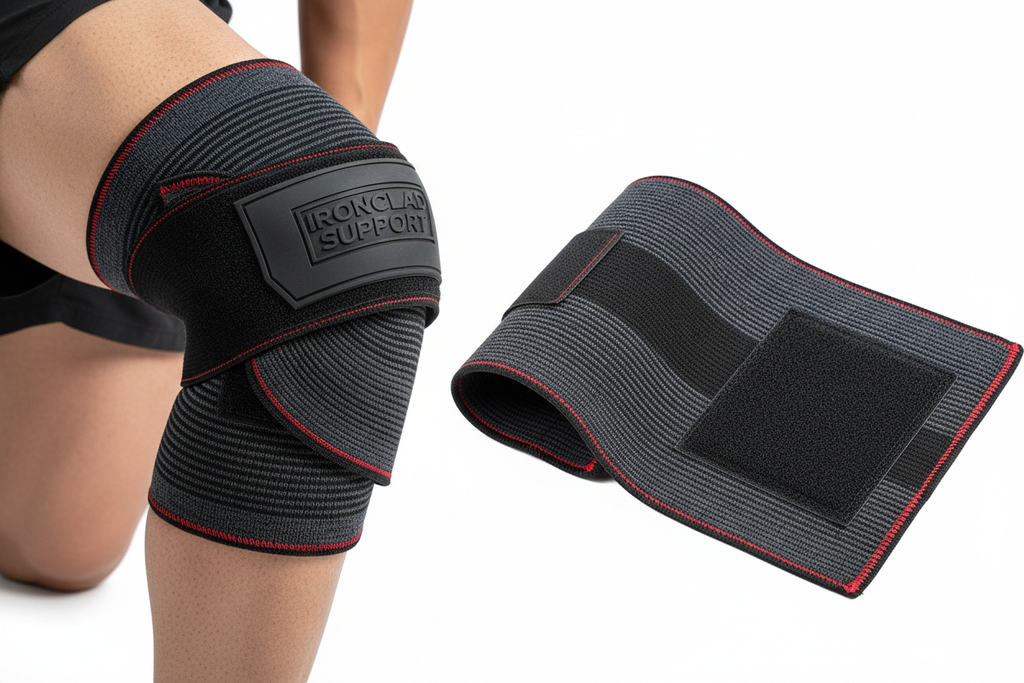  PC Knee Wraps Men Fitness Weight Lifting Elastic Bandage Compression